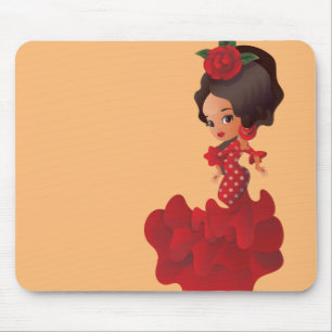 Flamenco Cartoon chibi kawaii Mousepad