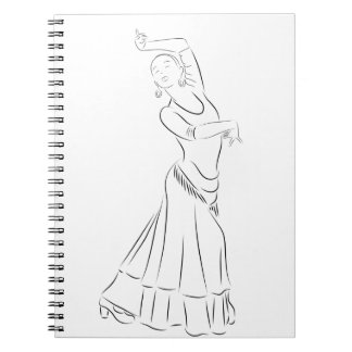 Flamenco Dancer Art Notizblock