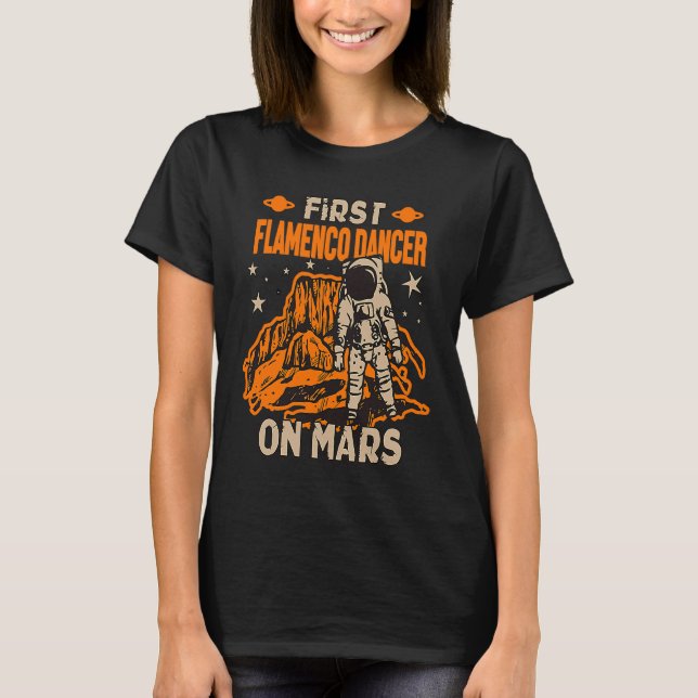 Flamenco Dancer Astronaut T-Shirt (Vorderseite)