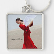 Flamenco Dancer Beautiful Red Dress Personalisiert