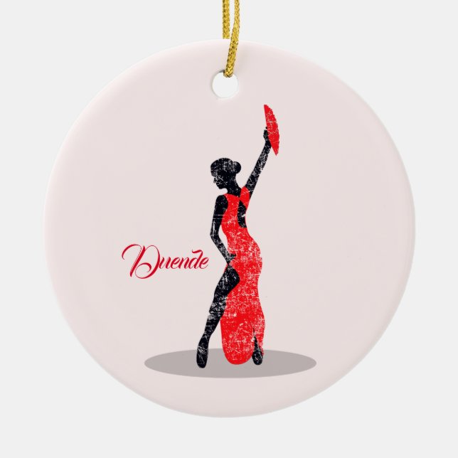 Flamenco Dancer Keramik Ornament (Vorne)