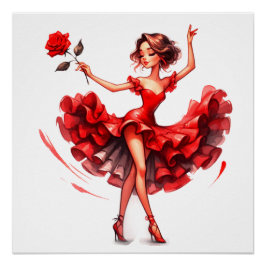 Flamenco Dancer Poster