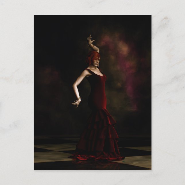 Flamenco Dancer Postkarte (Vorderseite)