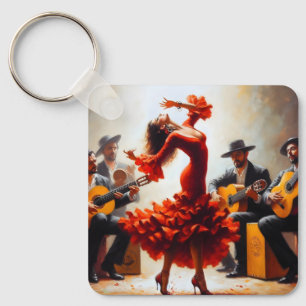 Flamenco Dancer Spanish Music Band Schlüsselanhänger