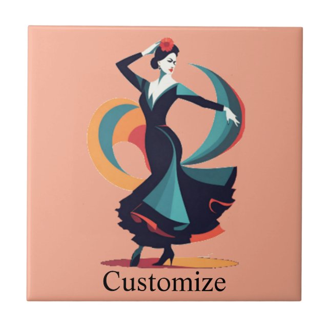 Flamenco Dancer Thunder_Cove Fliese (Vorderseite)