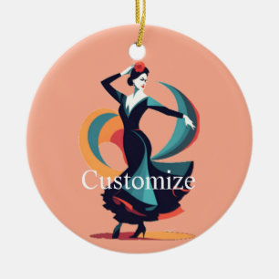 Flamenco Dancer Thunder_Cove Keramik Ornament