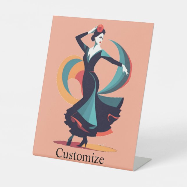 Flamenco Dancer Thunder_Cove Sockelschild (Vorderseite)