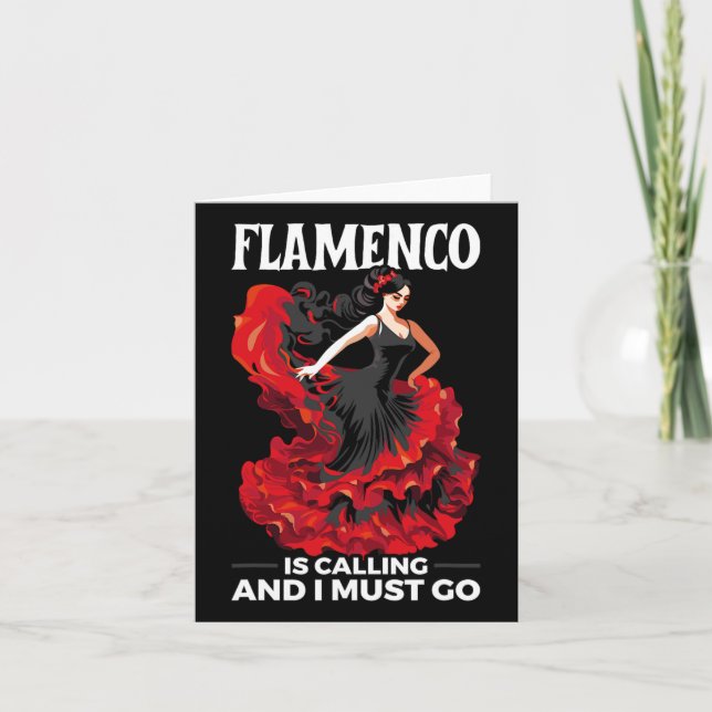 Flamenco Dancing Spanish Dancer Spanien Flamenco D Karte (Vorderseite)