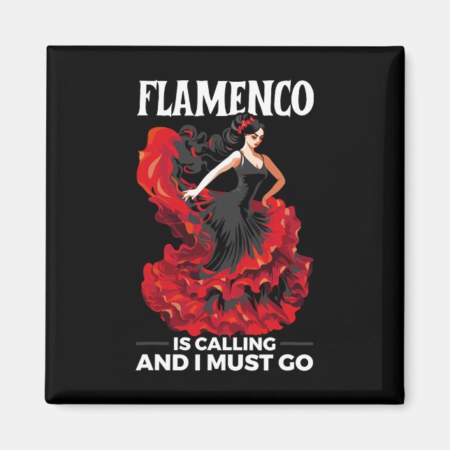 Flamenco Dancing Spanish Dancer Spanien Flamenco D Magnet (Vorne)