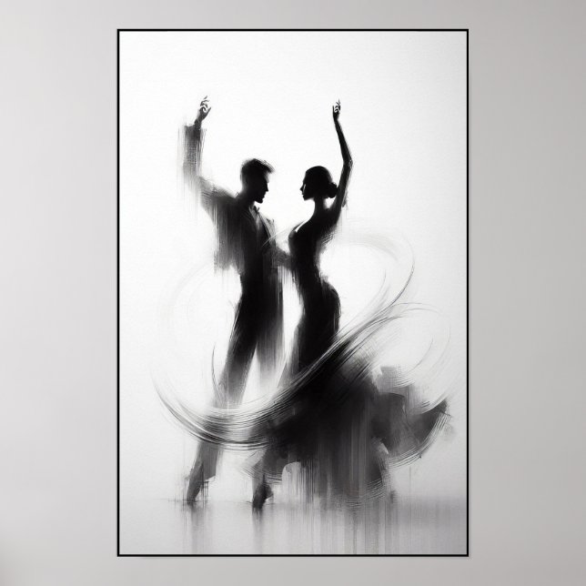 Flamenco DDuo Abstrakt Poster (Vorne)