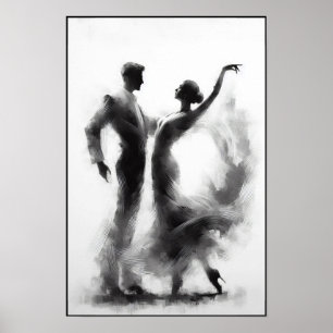 Flamenco-DDuo Abstraktes Poster