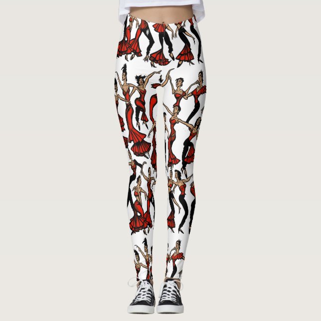 Flamenco-Design-Leggings Leggings (Vorderseite)