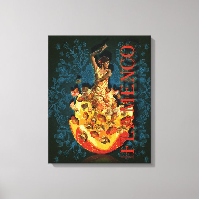 Flamenco II - Wrapped Canvas Leinwanddruck (Vorderseite)