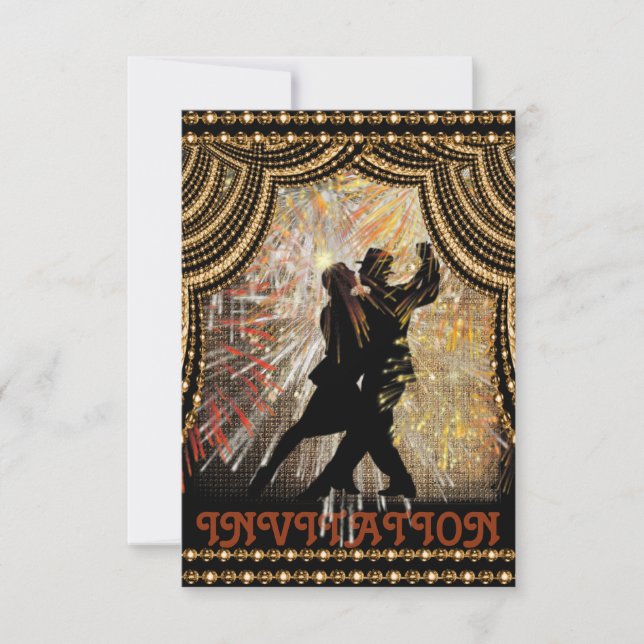 Flamenco Latin Dance Einladung (Vorderseite)