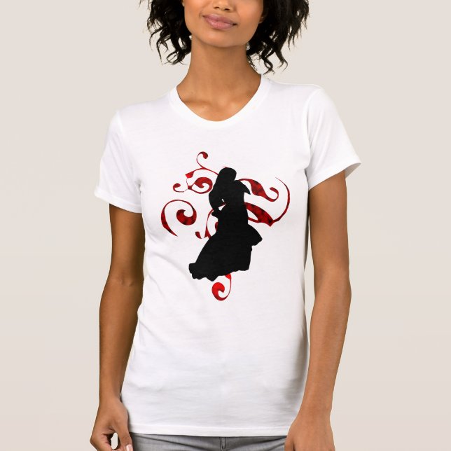 Flamenco-Silhouette T-Shirt (Vorderseite)