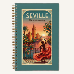 Flamenco Sonnenuntergang in Sevilla Notizbuch