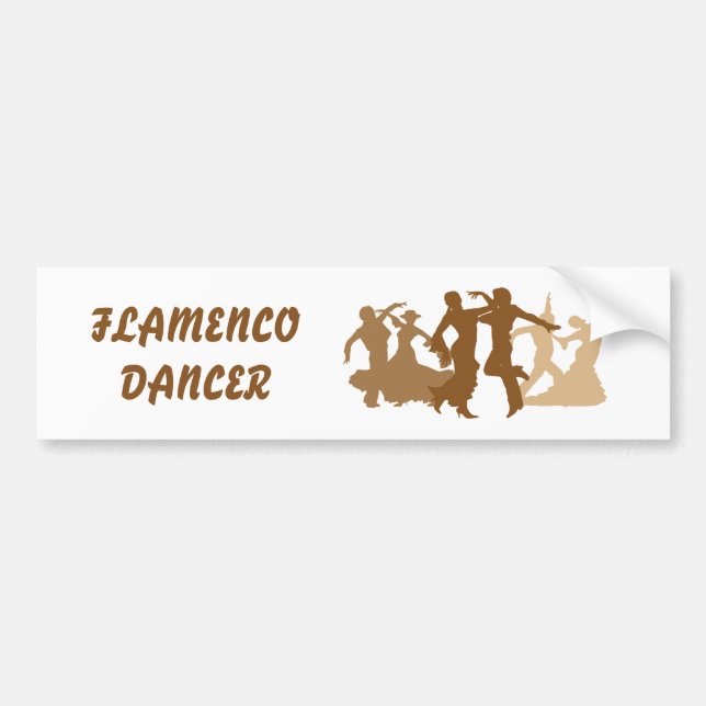Flamenco-Tänzer-Illustration Autoaufkleber (Vorne)