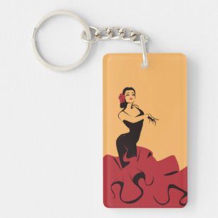 Flamenco-Tänzer in einer spektakulären Pose Schlüsselanhänger