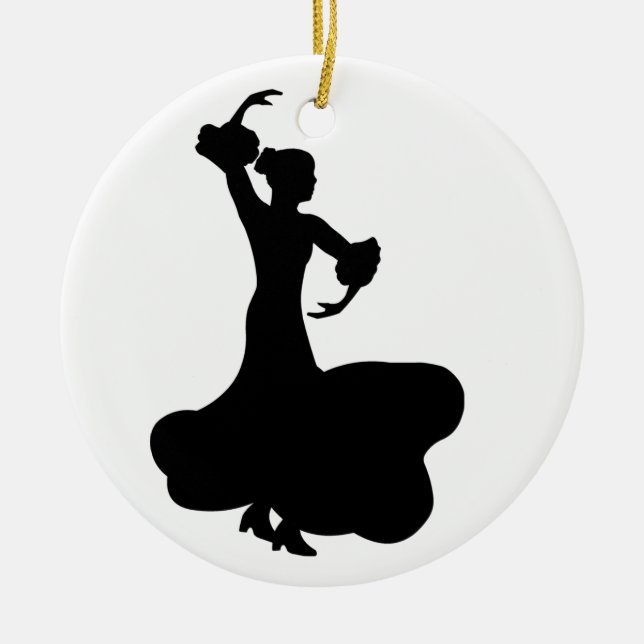 Flamenco-Tänzer Keramik Ornament (Vorne)