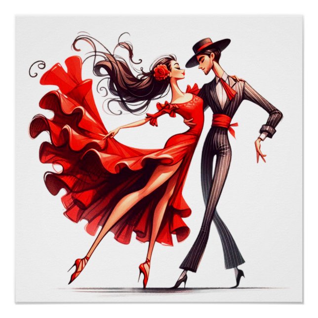 Flamenco-Tänzerin Poster (Vorderseite)