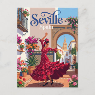 Flamenco-Tänzerin Sevilla Spanien Postkarte