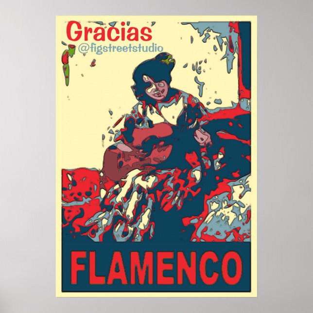Flamenco, Text hinzufügen Poster (Vorne)