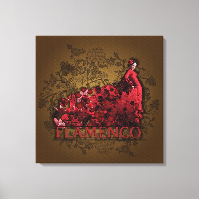 Flamenco - ummantelte Canvas Leinwanddruck (Vorderseite)