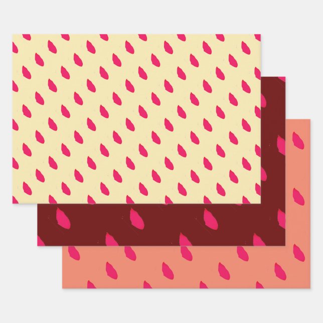 Flamencoschattierungspapier Set 3 Geschenkpapier Set (Set)