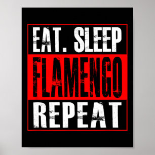 Flamengo Fußball - Trikot Eat Sleep Flamengo Repea Poster