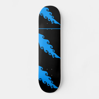 flames blue AND BLACK skateboard deck