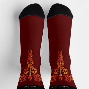 Flames Caduceus Socken