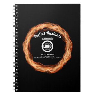 Flames Creative Unique Modern Trendy Add Your Logo Notizblock