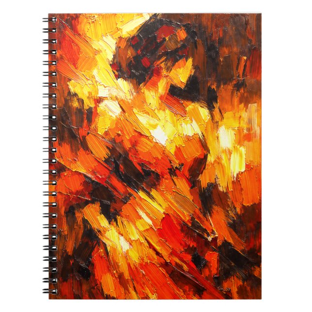 Flames of Passion Abstract Art Notebook  Notizblock (Vorderseite)