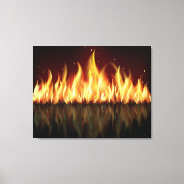 FLAMES sur toile (Recto)