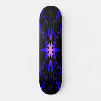 Flames Tribal Tattoo Lila und Blue Skateboard