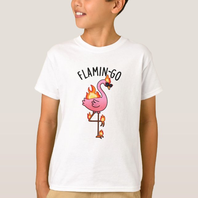 Flamin-go Funny Flamingo Pun T-Shirt (Vorderseite)
