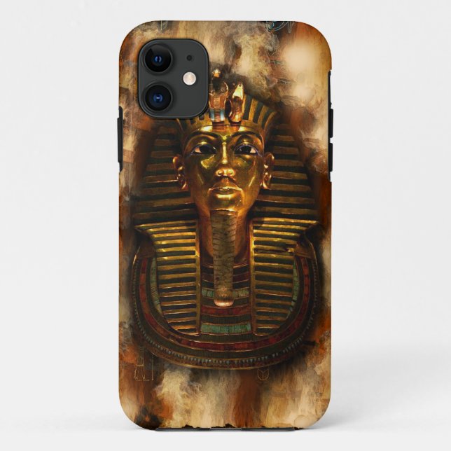 Flaming Ägyptischer Pharao Tutankhamun Phone Case (Rückseite)