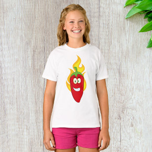 Flaming Chili Pepper Girls T - Shirt