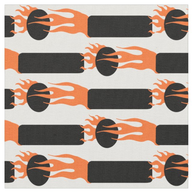 Flaming Dit und Dah Ham Radio Fabric Stoff (Nahaufnahme)