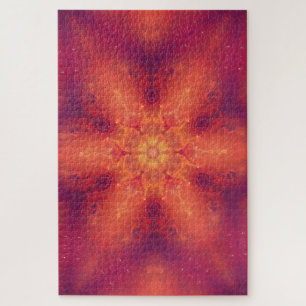 Flaming Fiery Phoenix Burning Snowflake