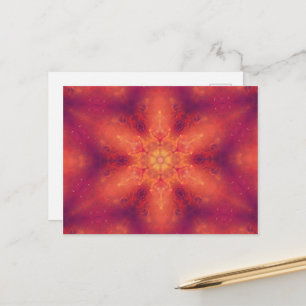 Flaming Fiery Phoenix Burning Snowflake Postkarte