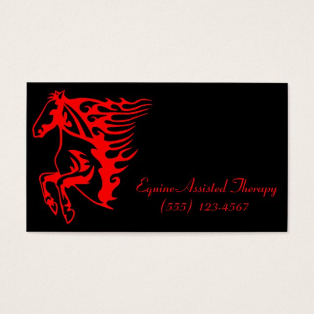 Flaming Fire Red Bronco Mustang Wild Horse (Vorderseite)