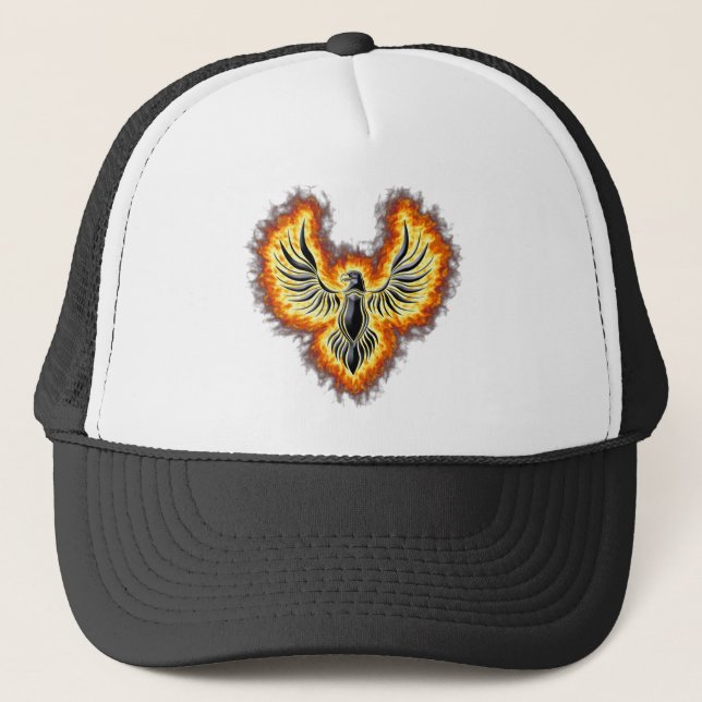 Flaming Firebird Truckerkappe (Vorderseite)