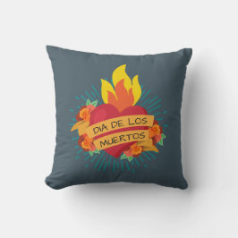 Flaming Heart Dia de los Muertos | Dekokissen