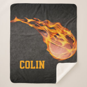 Flaming Hot Fiery Basketball Sherpadecke