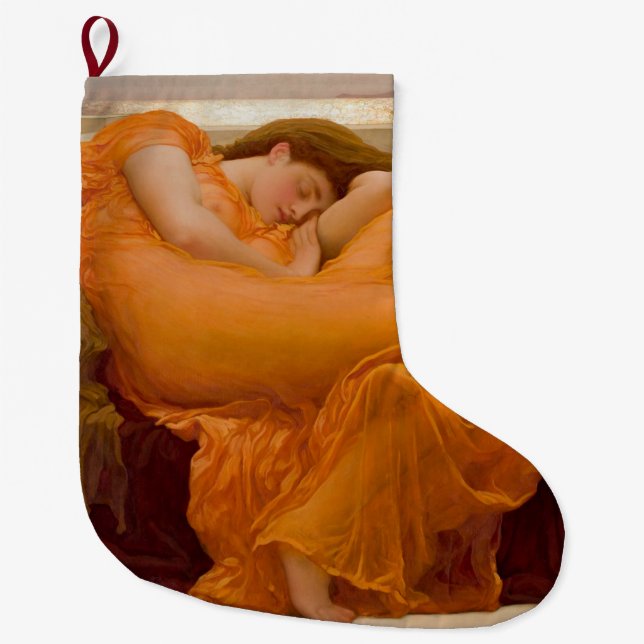 Flaming June (von Frederic Leighton) Großer Weihnachtsstrumpf (Vorderseite)