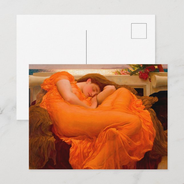Flaming June von Lord Frederic Leighton Einladungspostkarte (Vorne/Hinten)