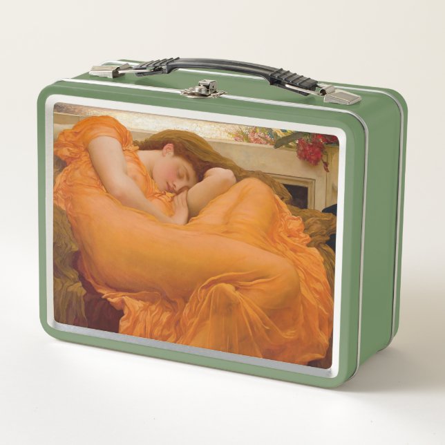 Flaming June von Sir Frederic Leighton Metall Brotdose (Vorderseite)