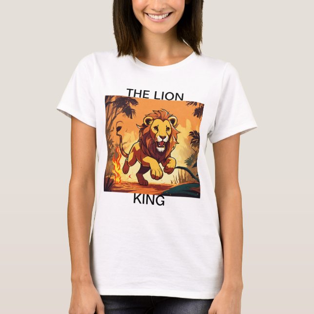 "Flaming Majesty - T-shirt du lion" (Devant)