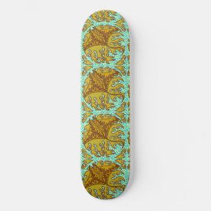 Flaming Manta Ray Skateboard
